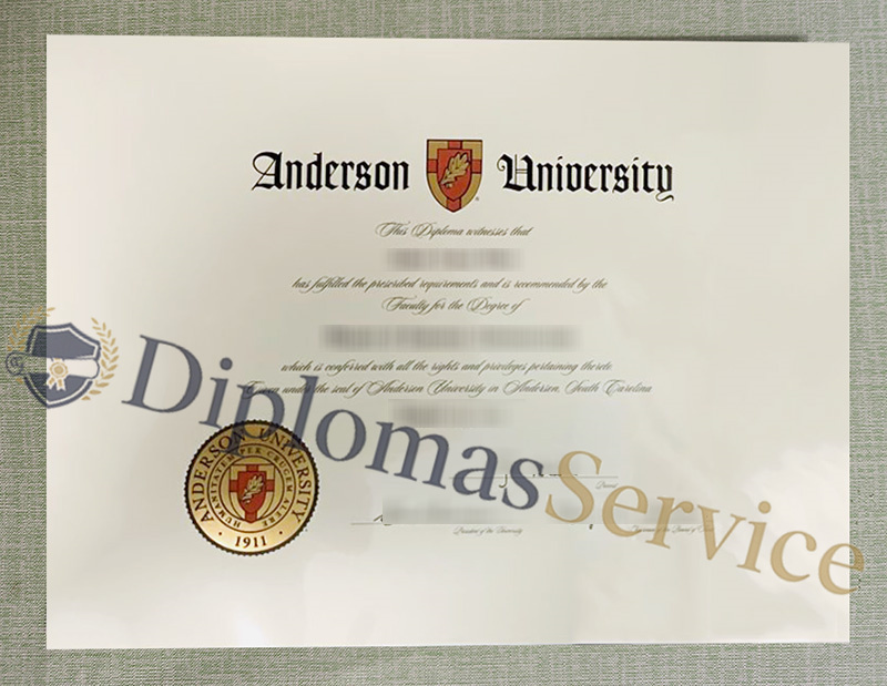 Anderson University diploma