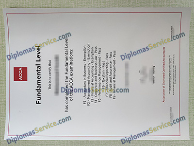 ACCA Fundamental level certificate