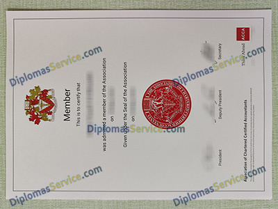 ACCA member certificate