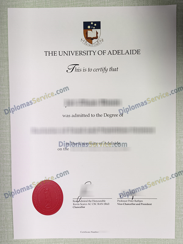 Adelaide University degree, Adelaide University diploma,