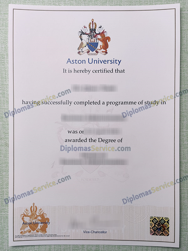 Aston University degree, Aston University diploma,