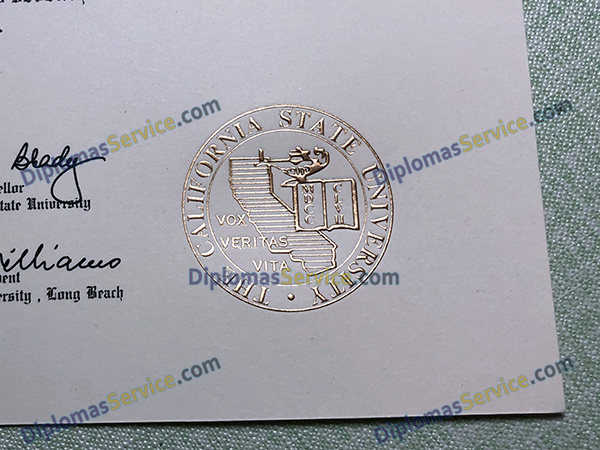 CSU Long Beach diploma seal 1