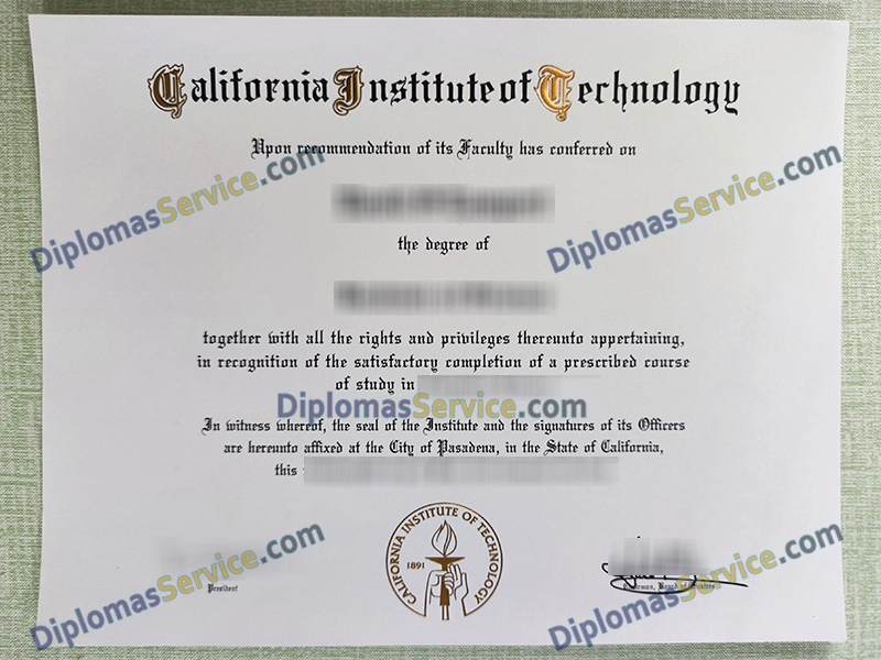 California Institute of Technology diploma, California Institute of Technology degree,