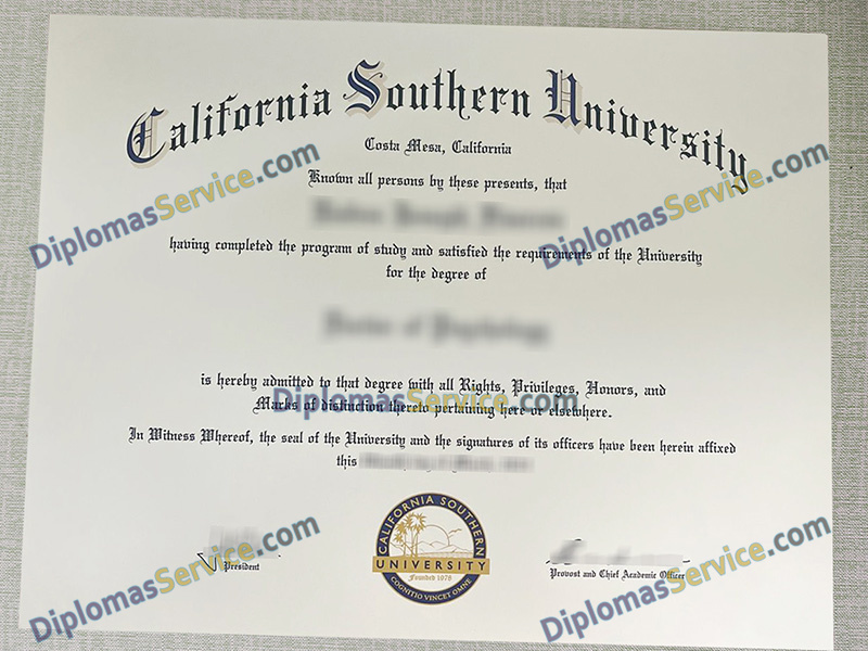 California Southern University diploma, California Southern University degree,
