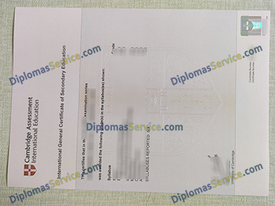 Cambridge IGCSE certificate