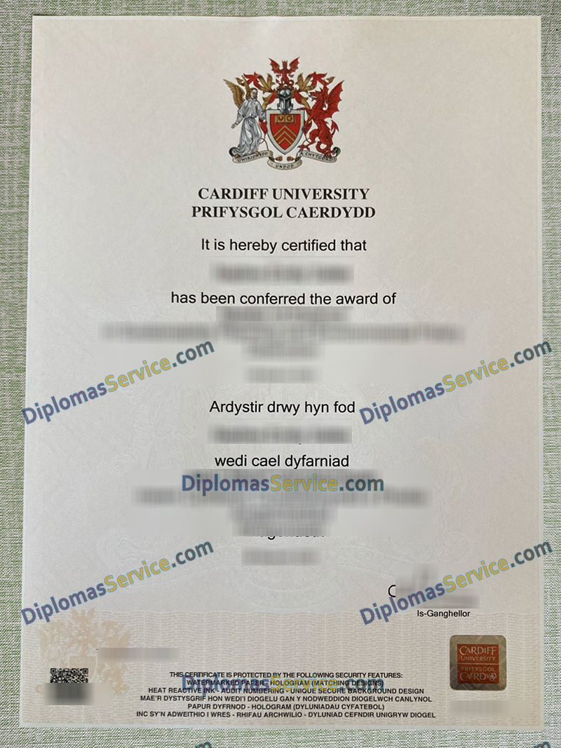 Cardiff University degree, Cardiff University diploma,
