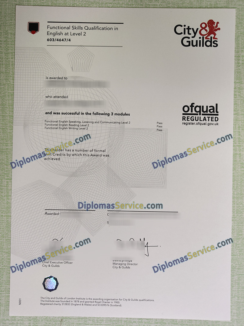 City & Guilds Functional Skills Qualification in English