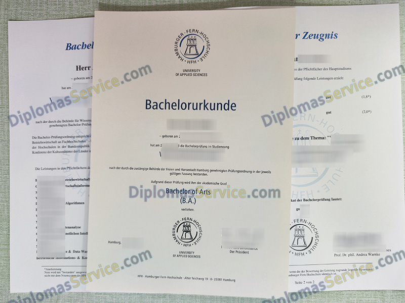 Hamburger Fern Hochschule urkunde, Hamburger Fern Hochschule zeugnis,
