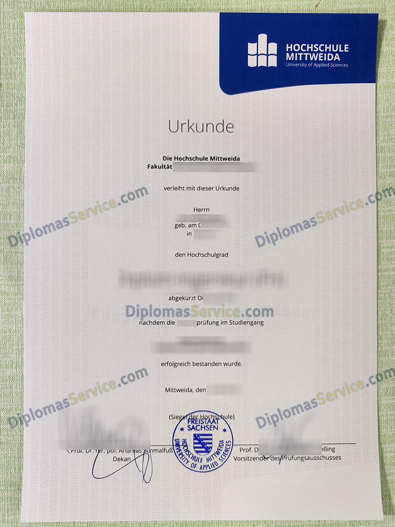 Hochschule Mittweida urkunde, Hochschule Mittweida degree,