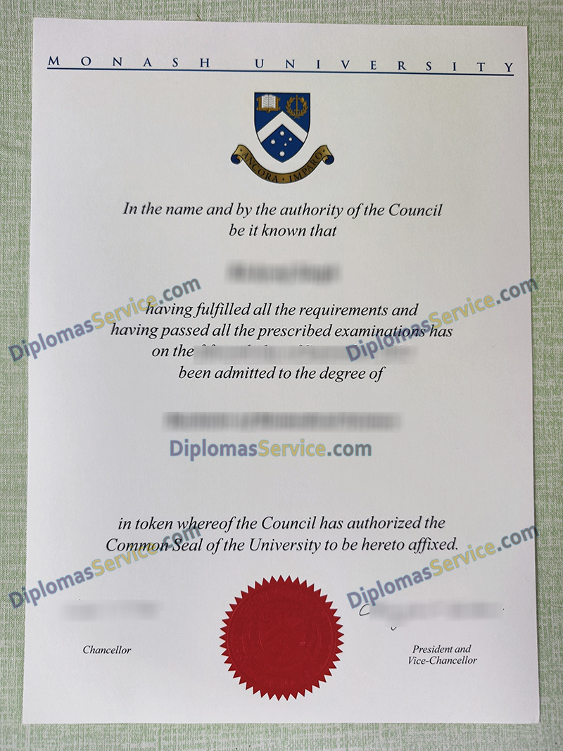Monash University degree, Monash University diploma,