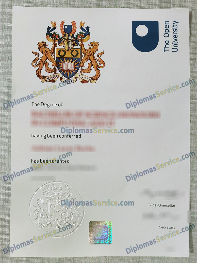 Open University degree, Open University diploma,