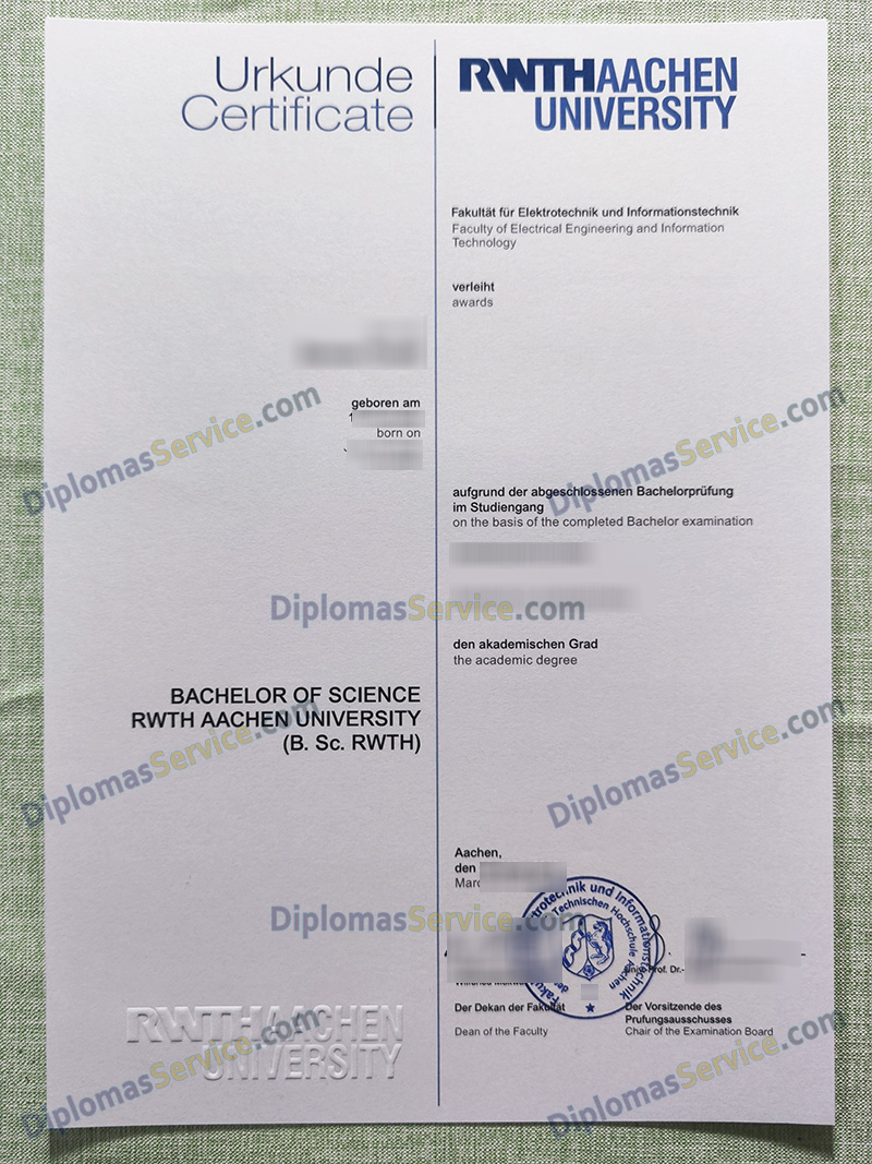 RWTH Aachen urkunde, RWTH Aachen University degree,