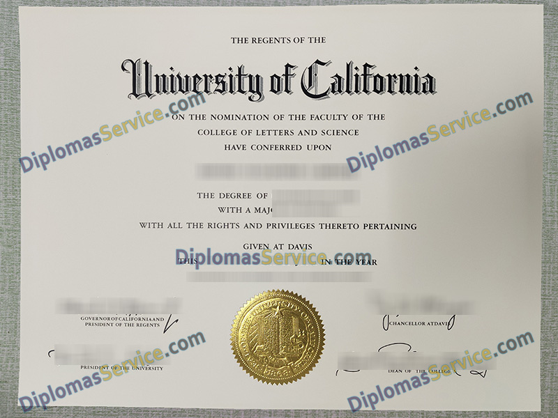 UC Davis diploma, University of California Davis degree,