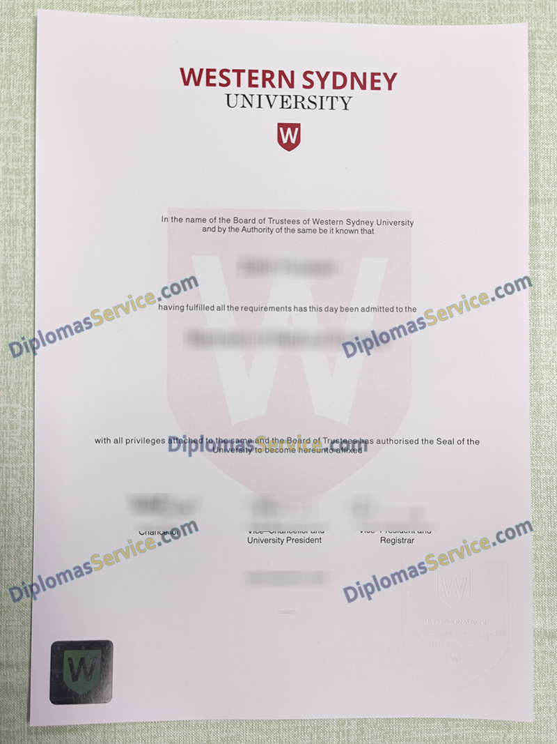 Western Sydney University degree, Western Sydney University diploma,