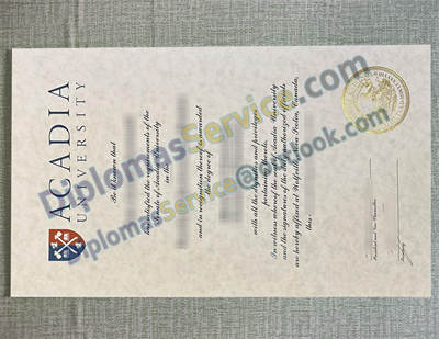Acadia University certificate