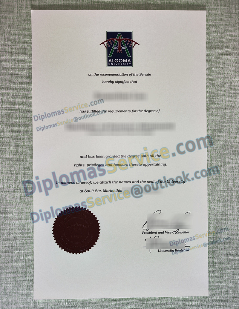 Algoma University diploma, Algoma University degree,