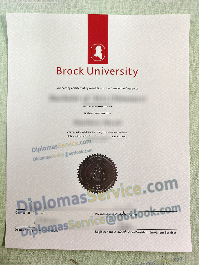 Brock University diploma, Brock University degree,