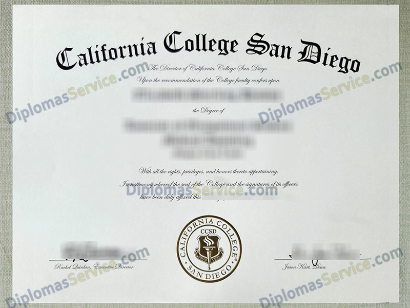California College San Diego diploma, California College San Diego certificate,
