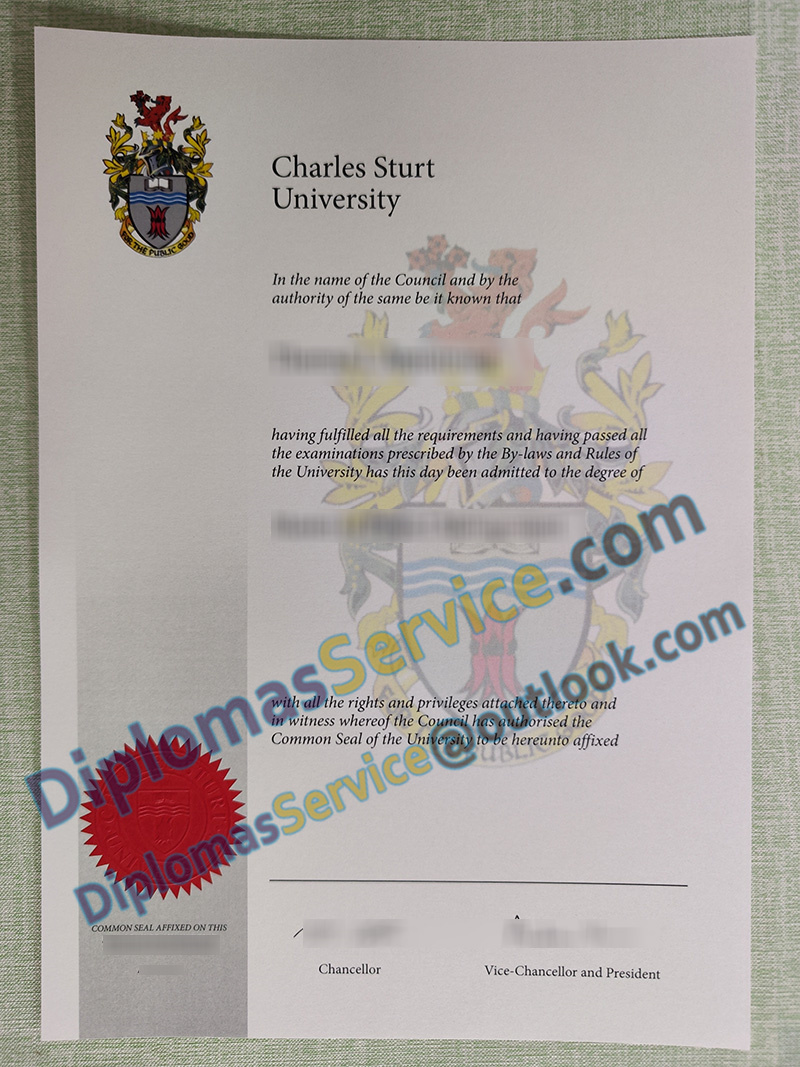 Charles Sturt University degree, Charles Sturt University diploma,