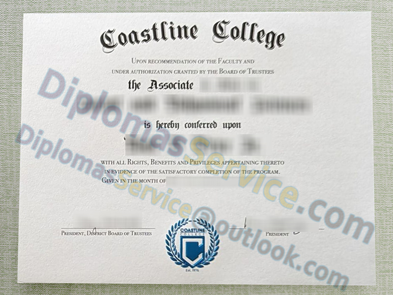 Coastline College diploma, Coastline College degree,