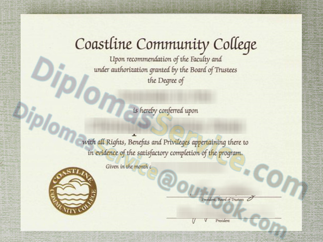 Coastline Community College diploma, Coastline Community College degree,