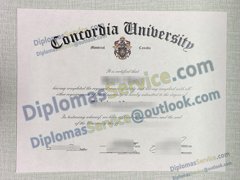 Concordia University diploma, Concordia University degree,