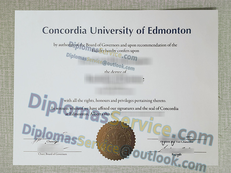 Concordia University of Edmonton diploma, Concordia University of Edmonton degree,