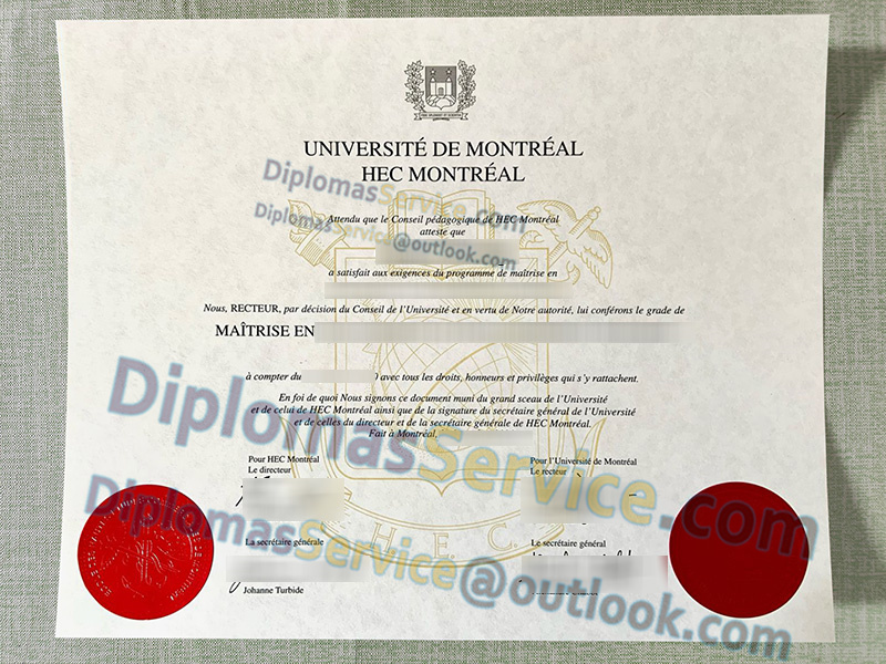 HEC Montréal master diploma