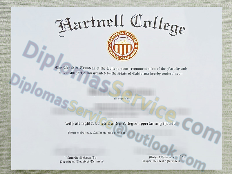 Hartnell College diploma, Hartnell College degree,