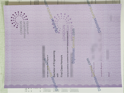 London Metropolitan University certificate