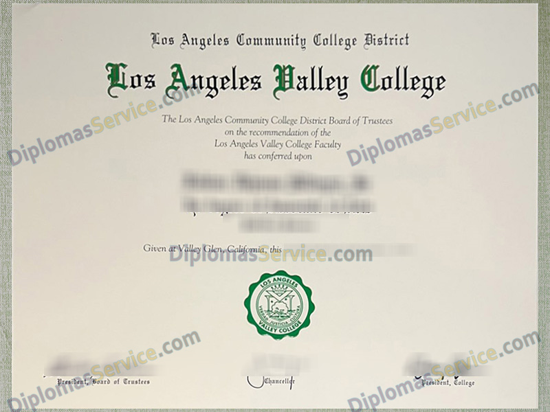 Los Angeles Valley College diploma, Los Angeles Valley College certificate,