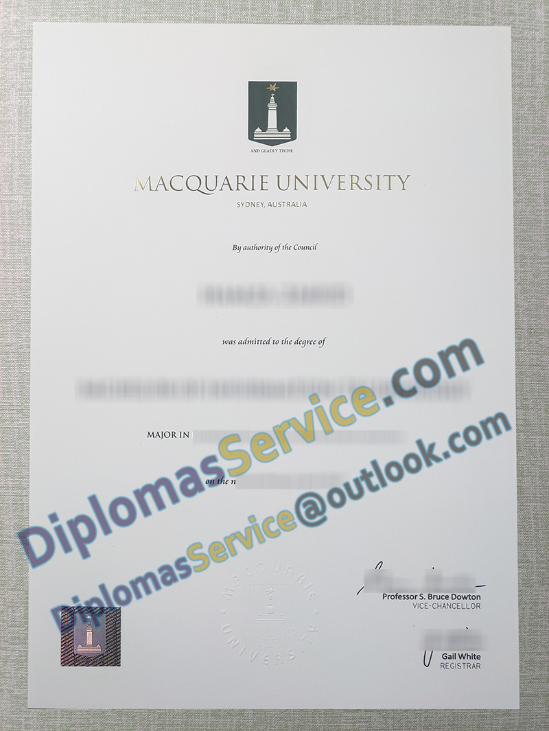 Macquarie University degree, Macquarie University certificate,