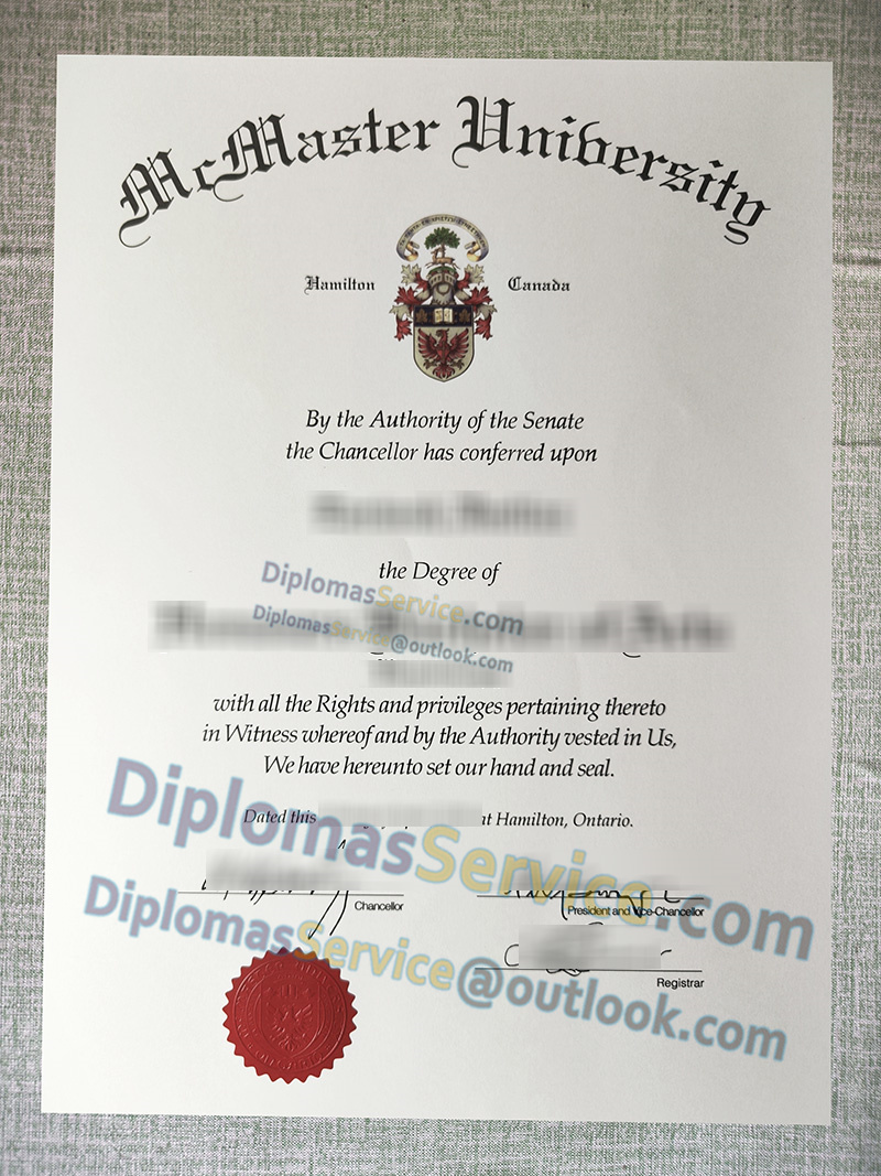 McMaster University diploma, McMaster University degree,