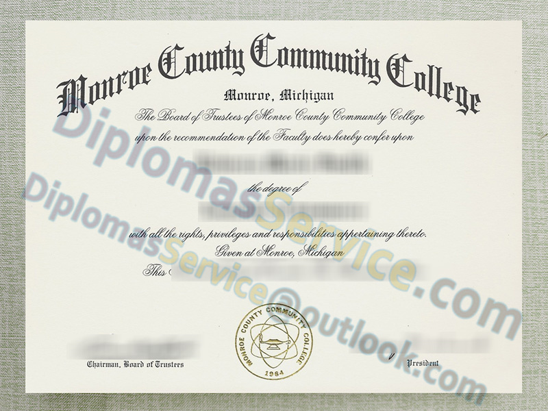 Monroe County Community College diploma, Monroe County Community College certificate,