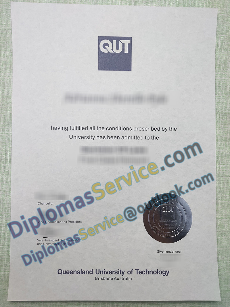 Queensland University of Technology degree, QUT certificate,