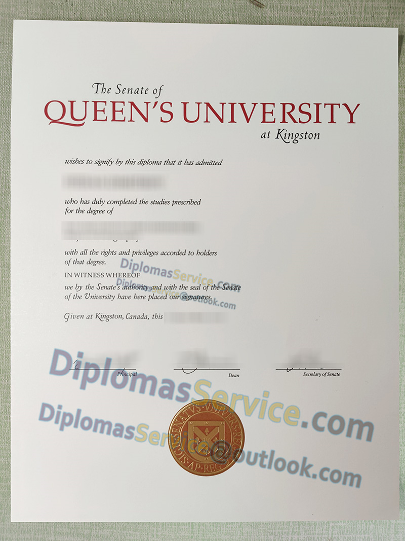 Queen's University diploma, Queen's University degree,