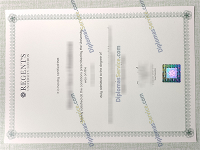 Regent's University London certificate