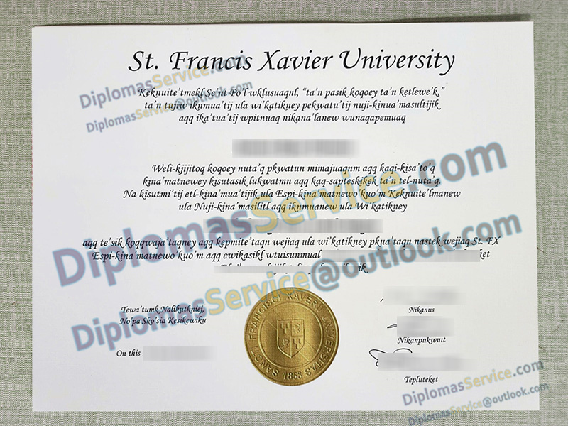 St. Francis Xavier University diploma, StFX degree,