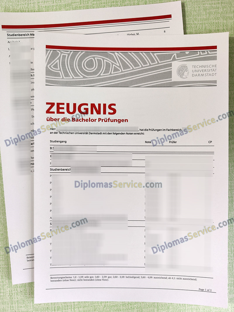 TU Darmstadt zeugnis, Technische Universität Darmstadt transcript,