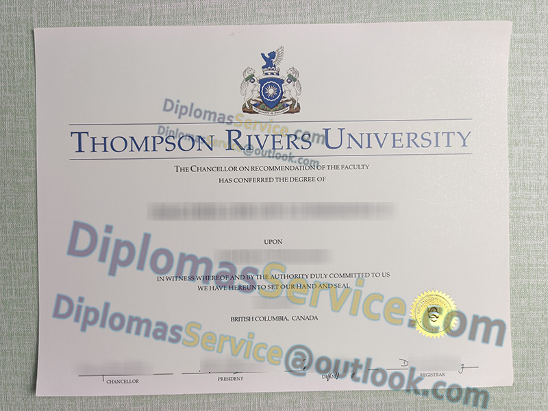 Thompson Rivers University diploma, Thompson Rivers University degree,