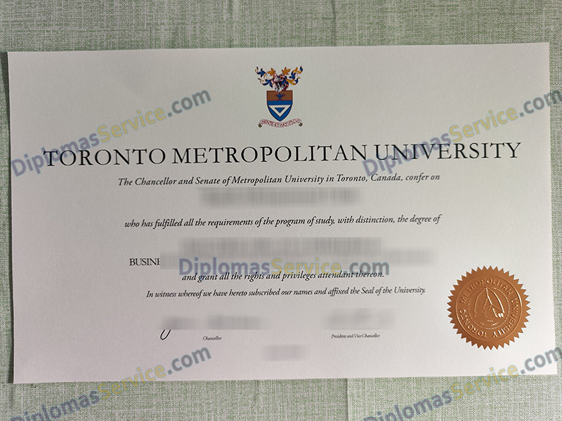 Toronto Metropolitan University diploma, Toronto Metropolitan University degree,