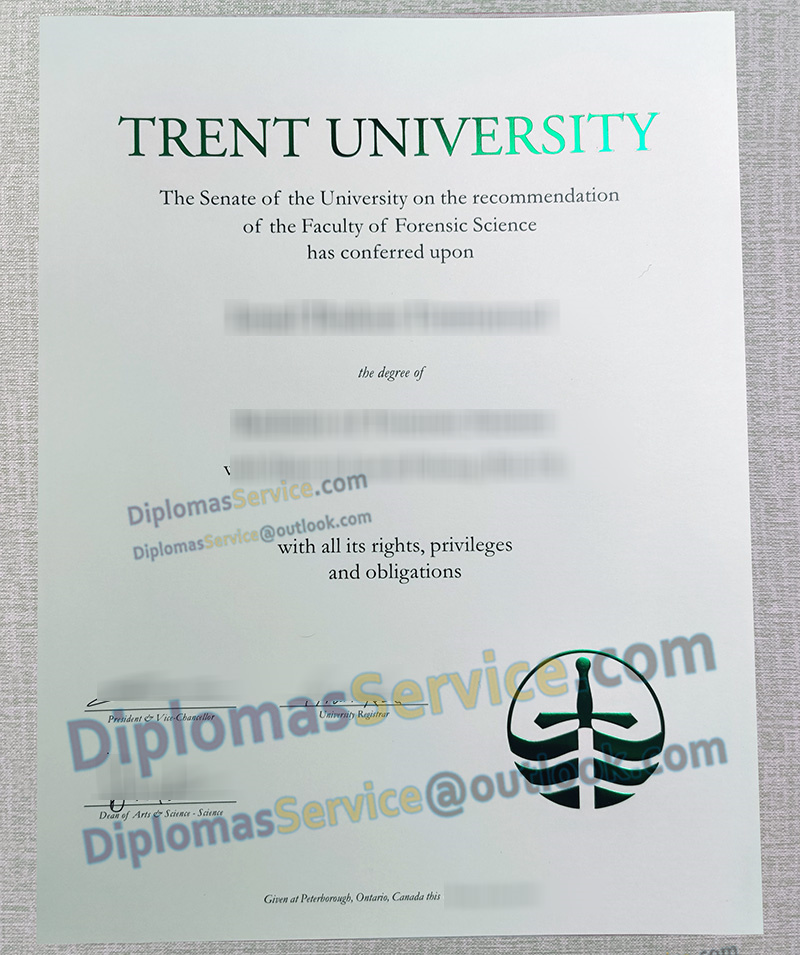 Trent University diploma, Trent University degree,