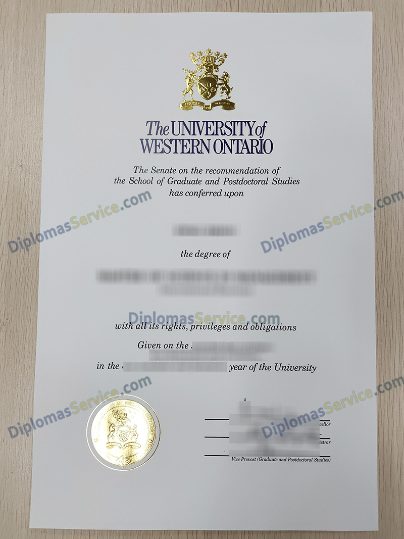 Western University diploma, University of Western Ontario degree,