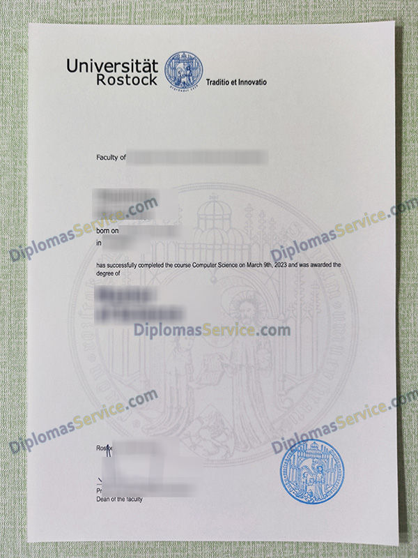 Universität Rostock urkunde, Universität Rostock degree,