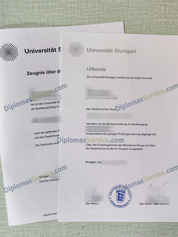 Universität Stuttgart urkunde, Universität Stuttgart zeugnis,