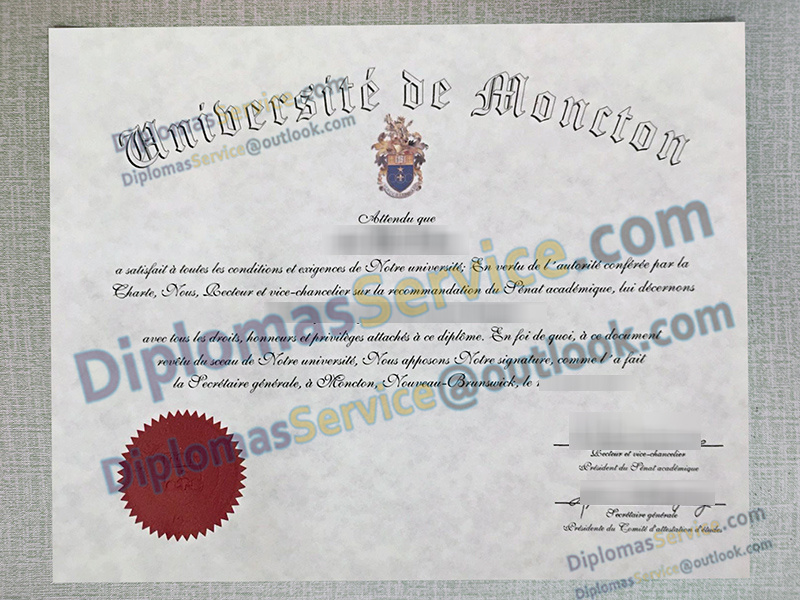 Université de Moncton diploma, Université de Moncton degree,