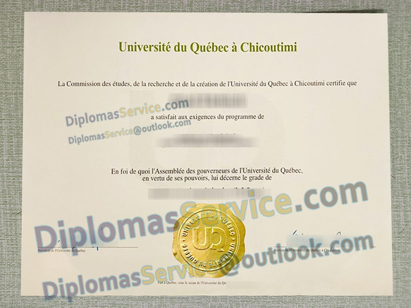 Université du Québec à Chicoutimi diploma, UQAC degree,