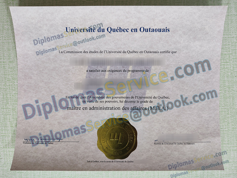 Université du Québec en Outaouais diploma, UQO degree,