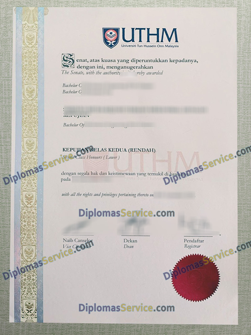 Universiti Tun Hussein Onn Malaysia degree, UTHM diploma,