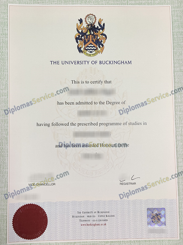 University of Buckingham degree, University of Buckingham diploma,
